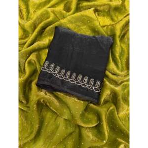 Beautiful Jarkhan Diamond Beaded Saree for Parties Elegant Indian Dress with Intricate Decoration - Product Image 2