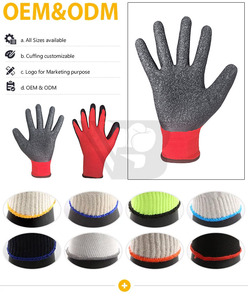 Wholesale 40-80g/Pair Industrial Acrylic/Leather Anti-Static Heat Resistant Safety Work <b>Gloves</b> Tapered Cuff for Industrial Use - Product Image 5