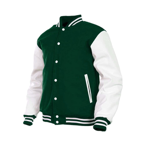 2025 Wholesale High Quality Casual Custom Embroidered Men's Winter <b>Jacket</b> Streetwear Style Wool Fabric <b>Light</b> Weight Lettermen - Product Image 1