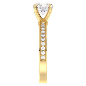 Bague solitaire REYES en moissanite taille brillant rond de 1,43 carat en argent sterling 925 certifiée GRA pour femme - Product Image 5