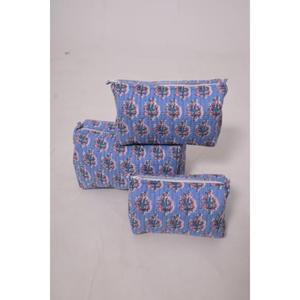 Pochette à maquillage en coton à imprimé floral, jolie trousse à cosmétiques, trousse de toilette à fermeture éclair, organiseur de maquillage de voyage, cadeau pour femmes - Product Image 4