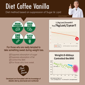 Café Dietético Sabor Vainilla con Hierbas de Gymnema, Café Sin Azúcar Hecho en Japón - Product Image 2