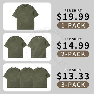 T-shirt délavé style streetwear, tendance mode, en coton doux - Product Image 4