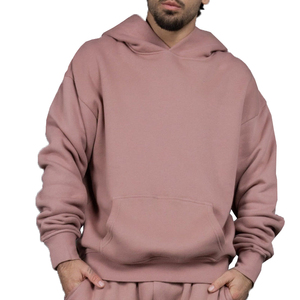 Hoodies High Quality 100% Cotton 400gsm Heavyweight Custom Blank for Screen Print Embroidery <b>Pullover</b> <b>Men</b> Oversized Hoodies - Product Image 2