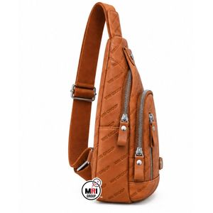 Crossbody Bag with Zipper Closure MRI GROUP New PU High Quality Leather Letter Pattern Single Strap Daily Use Minimalist Style - Product Image 3