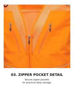 Lightweight Polyester High-Visibility Leisure <b>Utility</b> <b>Vest</b> for Men | MARK MK-256 OEM/ODM Korean Brand - Product Image 5