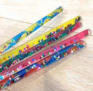 Varita mágica con brillantina de 29.5 cm, acrílico y arena de colores, juguete educativo, tubo sensorial - Product Image 6