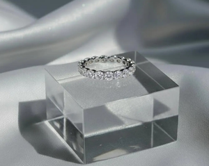 925 Sterling Silver Round Shape Moissanite <b>Ring</b> Gift For Anniversary & Engagement - Product Image 1