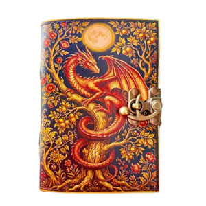 Diario de Cuero con Diseño de Dragón Antiguo, Cuaderno Hecho a Mano, Libro de Sombras, Grimoire de Hechizos Vintage, 9x6 Pulgadas, Regalo - Product Image 1