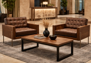 Sofá, Silla y Mesa de Centro de Madera al por Mayor, Estilo Rústico Francés, Acabado Pulido, Diseño Moderno y Artístico Antiguo para Vestíbulo de Hotel - Product Image 3