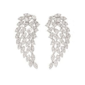 <b>Wings</b> of Sophistication: 14K Gold 1.18CTW Natural Diamond Angel <b>Wing</b> Stud <b>Earrings</b> - Product Image 1