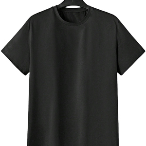 Ensemble T-shirt imprimé noir pour homme avec short turquoise – Tenue décontractée d'été en coton tricoté respirant à col ras du cou - Product Image 2