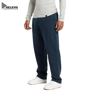 Pantalones Deportivos Casuales para Hombre, 100% Algodón, Felpa, Cintura Elástica, Bolsillos con Cremallera, Transpirables, Ecológicos - Product Image 3
