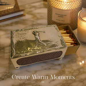 Porta-encendedores de golf plateado con superficie para encender, estuche de metal decorativo recargable, accesorio para velas de decoración del hogar. - Product Image 4