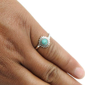 Handmade Bohemian Jewelry Best Classic Handmade Design <b>Ring</b> In 925 Solid Sterling Silver Comes With Natural <b>Turquoise</b> Gemstone - Product Image 2