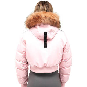 Premium Women Short <b>Cropped</b> <b>Puffer</b> <b>Jacket</b> Stand Eco-Friendly Quick Dry Custom Lightweight Winter Fashion Outerwear OEM ODM - Product Image 6