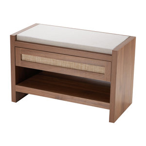 DreamCraft Vietnam 30.9 Inches Rattan Woven <b>Bench</b> for Living Room Bedroom & <b>Entryway</b> Furniture - Product Image 2