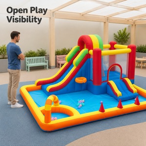 Trampoline gonflable Noco Kids en tissu Oxford, petit château gonflable, couleurs personnalisées, portable, thème <span class=keywords><strong>Fortnite</strong></span>, utilisation à domicile, pour l'intérieur - Product Image 3