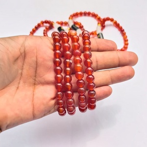 สร้อยข้อมือพลอยคาร์เนเลียนสีแดงราศีกันย์ ลูกปัดธรรมชาติ เครื่องประดับโหราศาสตร์ ขายส่ง - Product Image 2