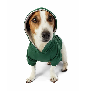 Sudadera con capucha para perro, corte regular, bloques de color, algodón tejido, ropa casual de invierno, ecológica, con bolsillo, unisex para mascotas - Product Image 6