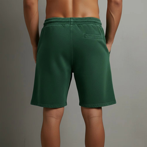 New Arrival <b>Mens</b> Green Sweat <b>Shorts</b> Custom Logo Elastic Waist Drawstring Casual Summer <b>Lounge</b> <b>Shorts</b> Relaxed Fit Streetwear - Product Image 4