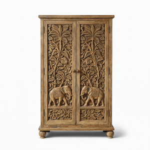 Mueble de Almacenamiento de Madera Maciza con Diseño de Elefante, de Doble Puerta, para Sala de Estar, Precio de Exportación, Venta al Por Mayor - Product Image 1