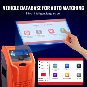Kit Macchina di Recupero AC Completamente Automatica con Bilancia Elettronica Integrata e Compressore per Refrigeranti R134A+R1234YF, Strumento per Riparazione Auto - Product Image 4