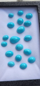 Turquesa Natural Cabujón, Piedras Preciosas Sueltas, Piedras Pulidas Azules para Joyería, Anillos, Colgantes, Proveedor Mayorista B2B a Granel - Product Image 1