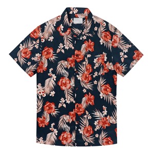 Men's <b>Short</b> <b>Sleeve</b> Digital Printed Cotton Casual Shirt V-neck Summer Breathable Knitted <b>Button</b>-<b>Up</b> Eco-Friendly Quick Dry 140g - Product Image 1