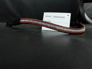 Última nueva colección de bandas para cejas de cuero indio con cristal de cadena Hot Fix para equitación ecuestre. - Product Image 6