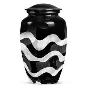 Moonlight Sea Metal Funeral Urn Celestial Night Ocean <b>Casket</b> Adult <b>Ashes</b> Storage Jar Supplier - Product Image 4