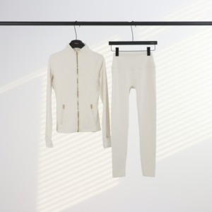Set Yoga Donna di Alta Qualità Cloud-Feel Define, Maniche Lunghe, Morbido come il Latte, Traspirante e ad Asciugatura Rapida, con Giacca <span class=keywords><strong>Fitness</strong></span> - Product Image 5