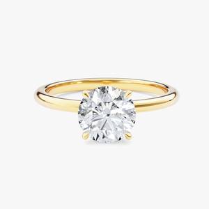 แหวนเพชรแท้ทรงกลมเจียระไนบริลเลียนต์ 1.01 กะรัต พร้อมใบรับรอง GIA ทองคำแท้ 14K สำหรับผู้หญิง ของขวัญเซอร์ไพรส์สำหรับคนรัก - Product Image 4