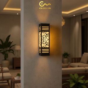 Applique murale Viet Nam CM Decor Acier/inox noir Salon / Chambre / Couloir 3500K (Blanc Chaud) LED Carré / Rectangulaire Noir - Product Image 3