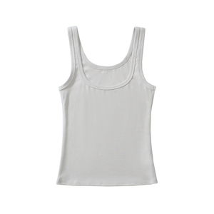 เสื้อกล้ามทรงรัดรูป แบรนด์ PHANTOM IMPEX รุ่น Summer 2026 ผลิตจากผ้าฝ้าย 100% ระบายอากาศได้ดี เป็นมิตรต่อสิ่งแวดล้อม ทรงเข้ารูป แขนกุด แบบ Racerback สีพื้น สำหรับผู้หญิง - Product Image 3