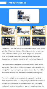 Farfly FSP Tốc độ dòng chảy cao 30-200l ngang Bead Mill 5μm độ mịn cho sơn/Mực Mài thiết bị mài tuyệt vời - Product Image 5