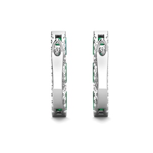 Pendientes de aro plata de primera ley con Esmeralda verde para mujer, aretes, aros, plata esterlina <span class=keywords><strong>2022</strong></span>, Estilo Vintage, 925 - Product Image 5