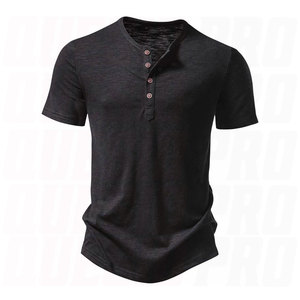 เสื้อยืดเฮนลีย์ผู้ชายขายส่ง ผ้าฝ้าย 100% ขนาดตามสั่ง ทรงปกติ ราคาโรงงานโดยตรง MOQ ต่ำ จัดส่งทั่วโลก คุณภาพพรีเมียม - Product Image 4
