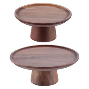 Support à gâteau classique en marbre blanc et bois, plateau de service pour gâteau, idéal pour la décoration, au meilleur prix. - Product Image 5