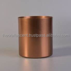 Support de Bougie Votive en Acier Doré Personnalisé, Finition Brossée, Résistant à la Chaleur, Écologique, Pot à Bougie Vide, Métal de Luxe Fait Main, Vente en Gros - Product Image 4