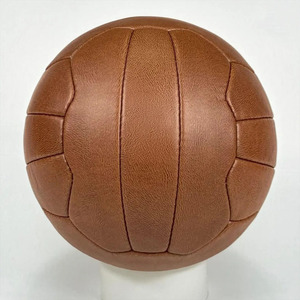 Balón de Fútbol de Cuero Genuino Hecho a Mano, Estética Retro, Construcción Clásica, Costuras Duraderas, Estilo Vintage, Personalizable, en Oferta - Product Image 2