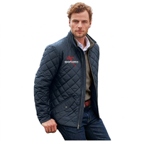 Veste matelassée en toile écologique bordeaux pour homme SPORTS CODE, col montant, fermeture éclair, manteau sportif d'hiver