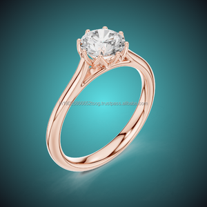 SEW CRAFTY 10K Moissanite y CZ Anillo en plata para uso diario - Product Image 1