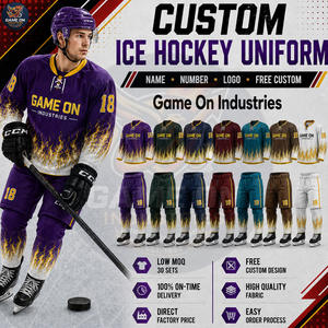 Flame Graphic Printed Customized Made Sublimated Personalized Low MOQ Lightweight Private Lable Trendy Ice Hockey Uniform - Product Image 5