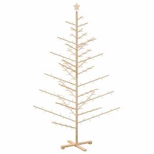 Árbol de Navidad de Madera de Pino Sólido de 82.68 Pulgadas, Árbol de Navidad de Madera Natural - Product Image 2
