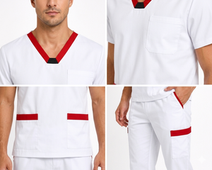 Tenue Médicale 2026 : Ensemble Blouse Manches Courtes et Pantalon pour Hommes et Femmes – Idéal Hôpital, Clinique Vétérinaire, Chirurgie et Travail - Product Image 4
