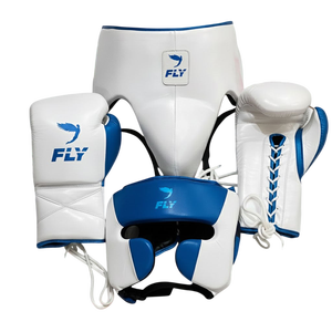 Ensemble de boxe léger professionnel OEM sur mesure en cuir de vachette véritable de haute qualité pour le sparring - Product Image 1