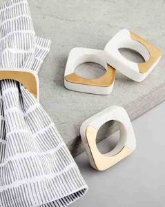 Anneaux de serviette en bois et résine époxy, luxe moderne, écologiques, pour mariage, dîner, personnalisés, faits à la main, accessoires de table - Product Image 6