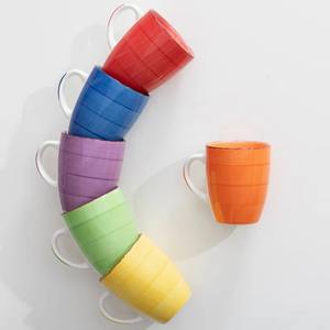 Juego de Tazas de Café de Cerámica con Acabado Texturizado, Opciones de Color Modernas, Asa Resistente para Uso Diario de Té y Café - Product Image 6