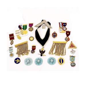 Collar Masónico NESTA SPORTS de Terciopelo Azul, Bordado Dorado Hecho a Mano, Gancho de Cadena, Collar Clásico para Ceremonia de Logia - Product Image 5